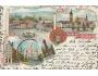 ČESKÉ BUDĚJOVICE =ERB=KOLÁŽ +LITOGRAFIE /rok1898?*A3952