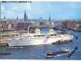 Hamburk - Hafen mit Stadtpanorama, loď