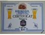 Certifikát k pivovarskému vozu ZUBR *207