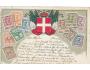 ITALIE-ZNÁMKOVÁ POHLEDNICE-PLASTICKÁ / r.1904 / M371-223+224