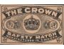 Švédsko 1936, zápalková nálepka, The Crown, královská koruna