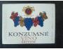 Konzumné víno červené (Bratislava-Rača) - etiketa z vína