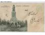Pozdrav z Chodska,pomník Koziny s lidmi,r 1898,L23