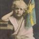 Děvče s praporem dl.adr.r.1902 prošlá poštou O80