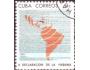 Kuba 1964 Havanská deklarace, mapa Jižní Ameriky, Michel č. 