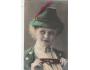 ŽENA V KLOBOUKU =RUČNĚ KOLOROVÁNO /rok1910?*kc9451