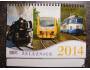 Stolní kalendář Železnice 2014. Nový nepoužitý *77