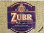 Čelní velká etiketa piva ZUBR z roku 1998 *91