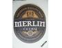 Pivní podtácek MERLIN - černý *176
