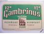 Pivní etiketa - Gambrinus 12⁰ *521