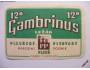 Pivní etiketa - Gambrinus ležák - 12⁰ *596