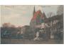 ČESKÝ KRUMLOV PARK KOSTEL r. 1912 NAKL E. RAYAND ***HD443