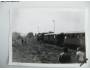 Fotografie černobílá parní loko s osobním vlakem *4100
