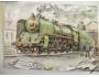 Pohlednice kreslená - parní lokomotivy 387.0 ČSD *6779
