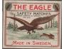 Švédsko 1937 Zápalková nálepka balíčková, The eagle - orel h