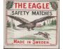 Švédsko 1935 Zápalková nálepka balíčková, The eagle - orel h