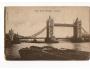 Post Card Londýn,London lodě most ,prošlá,Y/343