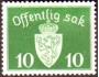 Norsko 1939 Znak Norska, služební známka, Michel č.D35 *N