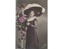 ŽENA V KLOBOUKU =COLOROVANÁ =rok1910?*A5164