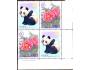 Japonsko 1988 Růže a panda, Michel č.1801-2 4-blok soutisk *