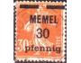Memel - Klaipeda 1920 Francouzská zámka Rozsévačka s přetisk