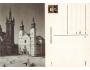 1949 Klatovy, pohlednice s natištěnou známkou Gottwald CPH 1