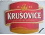 Tvarov.pivní tácek Krušovice -Pramenitá, křivoklátská . *133
