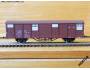Model 2osého zavř. vozu typu Glmms 14, DR, hnědočervený *7