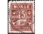 Norsko 1889 Číslice, doplatní známka, Michel č.P4 II A raz. 