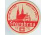 Pivní tácek Starobrno jihomoravské pivovary 1872 Petrov, le