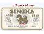 PEMD 1 ks etiketa ♥ SINGHA  #2  ♥ THAJSKO ♥