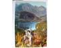 Pohlednice - Konigsschloss Neuschwanstein mit Alpsee *5368