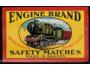 Švédsko 1953 Engine Brand Nákladní vlak, Zápalková nálepka
