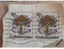 2 známky Československo 0,50 Kčs + 0,50 Kčs - nalepené *154