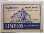 1 nálepka velká SIMPSON OF EDINBURGH - nepoužitá *822