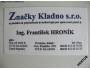 Vizitka Značky Kladno s.r.o. Nová nepoužitá *25
