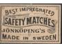 Švédsko 1929 Zápalková nálepka Best Impregnated Safety match