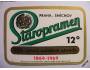 Pivní etiketa - Staropramen 12⁰ - 100. výročí *539