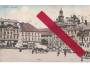 Kolín - Náměstí - 1917 - trh - vozy - obchody