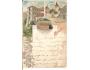 PRAHA / KOLÁŽ + LITOGRAFIE / DLOUHÁ ADRESA /r.1901?*kd453