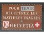 Švýcarsko 1942 Sběr odpadových surovin - text ve francouzšti