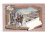 JEZDEC A KŮŇ =KOLÁŽ LITOGRAFIE= rok1900*R2649
