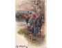 JEZDEC A KŮŇ =LITOGRAFIE PLASTICKÁ= rok1900*R2651