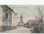 VODĚRADY ŠKOLA KOSTEL r. 1906 NAKL. ANITTA °HE866