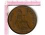 B106 - Velká Británie 1 pence, 1946 Bronz /hnědá barva/ 17,7