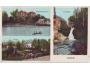 1935 Tršice, okénková barevná pohlednice prošlá poštou