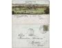 Pozdrav z Vysokého Mýta 1906, barevná pohlednice prošlá pošt