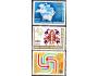 Indie 1974 100 let UPU Světové poštovní unie, Michel č.603-4