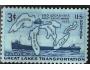 USA 1955 Kanadsko americká jezera, mapa, Michel č.690 **