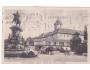 Lázně Poděbrady náměstí pomník krále zámek r.1932 °51912